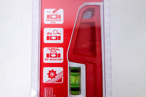 Milwaukee 4932459096 block torpedo level shows 360-degree lockable vial for repeatable angle measurements on site.