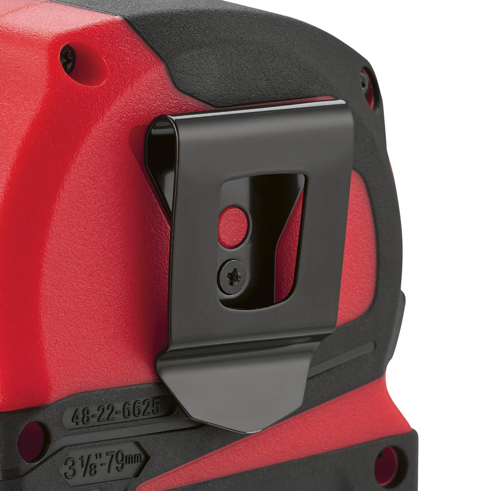 Black housing provides grip and reduces glare during use