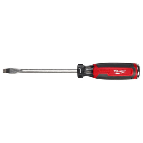 Milwaukee 5-16 slotted demolition driver with 6-in shaft for durable, precise fastening.