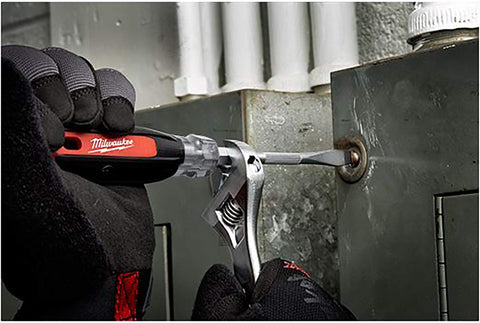 Milwaukee cushion grip handle with anti-peel design for long-lasting use.