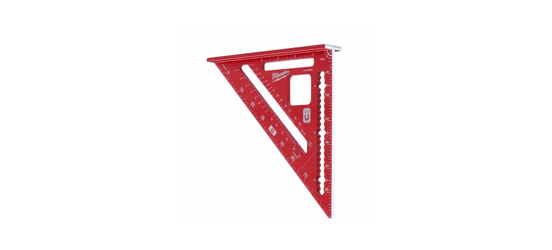 Milwaukee 7in magnetic rafter square in extruded aluminum body for durability