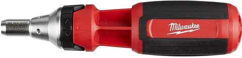 Close-up of the Milwaukee 9-in-1 ratcheting mechanism showing fast driving capability.
