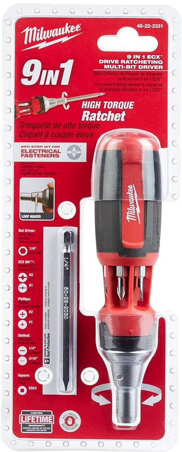 Milwaukee 9-in-1 wrench-ready hex shanks provide extra leverage for tough fasteners.
