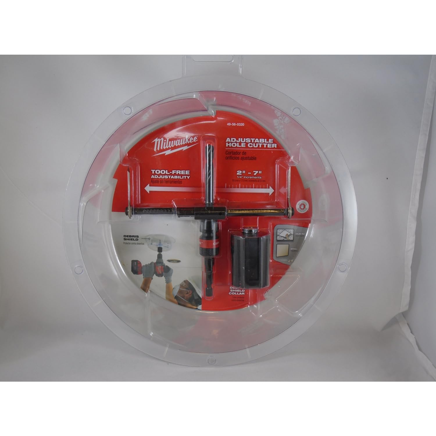 Milwaukee 49-56-0320 adjustable hole cutter for precise bore sizing