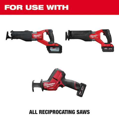 Milwaukee AX Sawzall bi-metal teeth extend blade life in demolition tasks