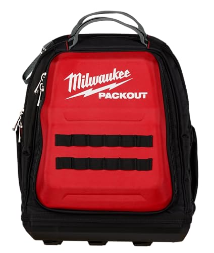 Milwaukee Jobsite backpack interior layout with organized compartments.