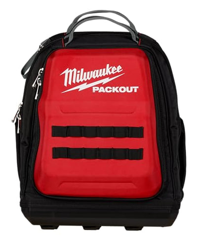 Milwaukee Jobsite backpack interior layout with organized compartments.
