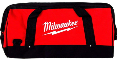 Milwaukee bag interior with organized pockets for quick tool access.