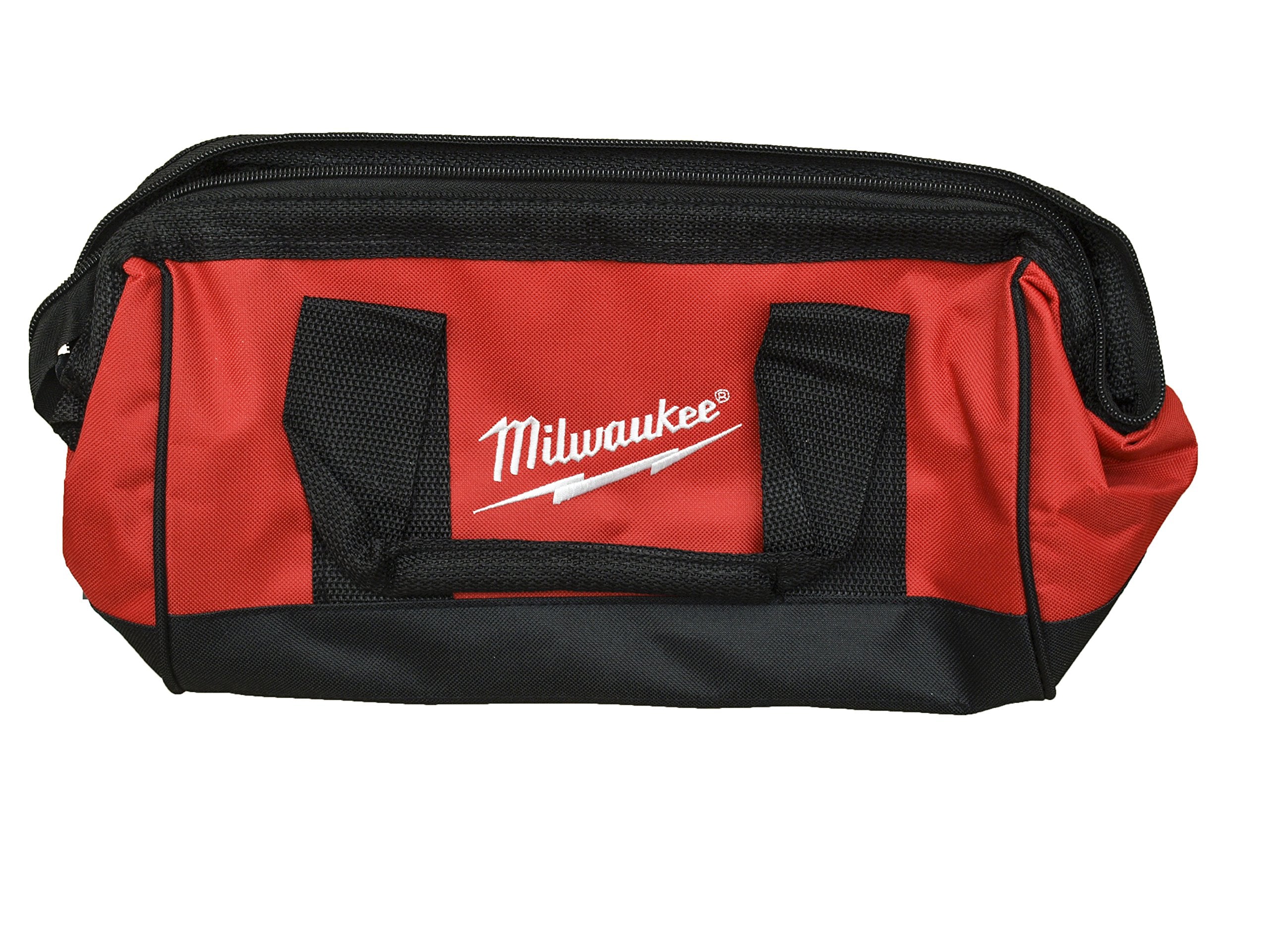 Milwaukee bag's low-profile design and reinforced handles enable easy carrying.