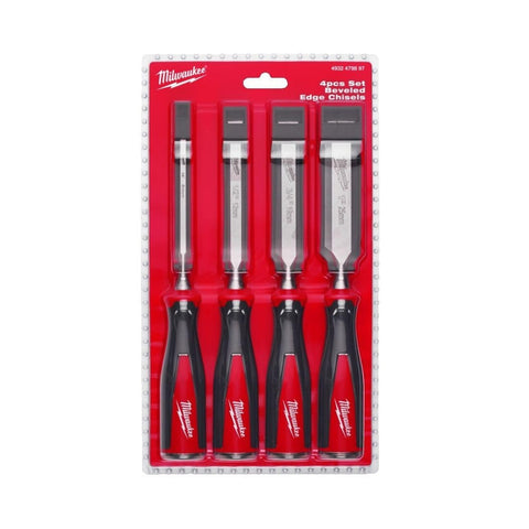 Milwaukee chisels with beveled edge ideal for fine detailing and trimming