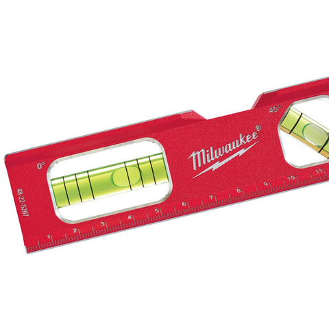 Milwaukee Billet Torpedo Level slim tapered design fits pockets.