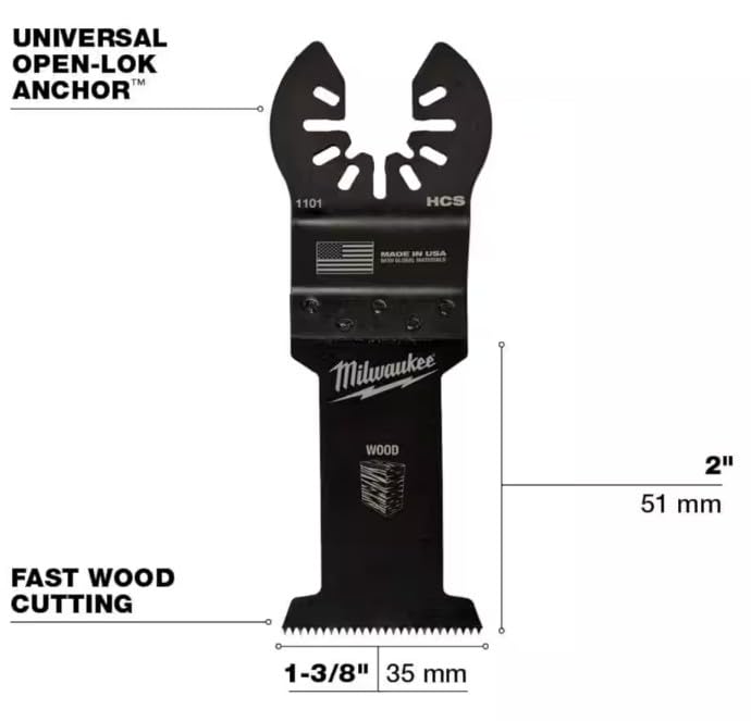 MILWAUKEE black oxide coating protects blades during heavy use.