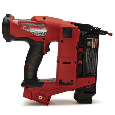 Milwaukee Brad Nailer leaves clean nail holes in wood surfaces.