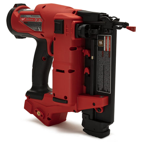 Milwaukee Brad Nailer highlights sequential and contact actuation for versatile use.