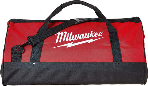 Milwaukee canvas tool bag with reinforced bottom protects contents