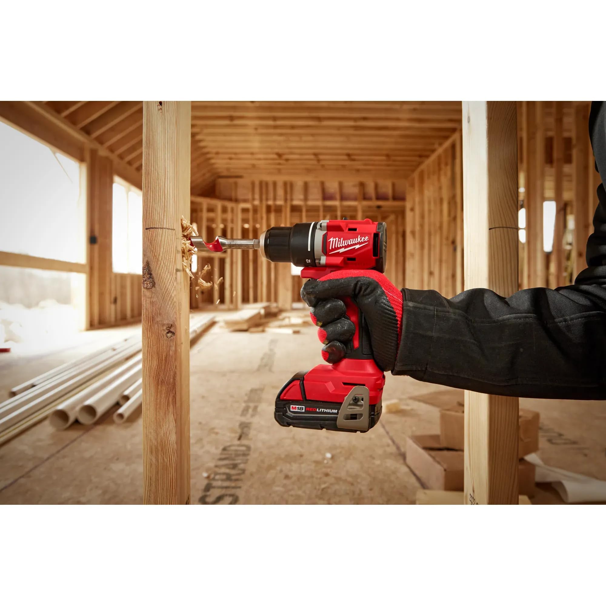 Milwaukee compact brushless kit case for organized tool transport.