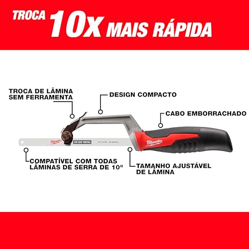 Milwaukee compact hack saw with 10-inch blade included for immediate projects