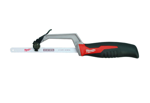 Milwaukee compact hack saw design for precise cuts in tight spaces