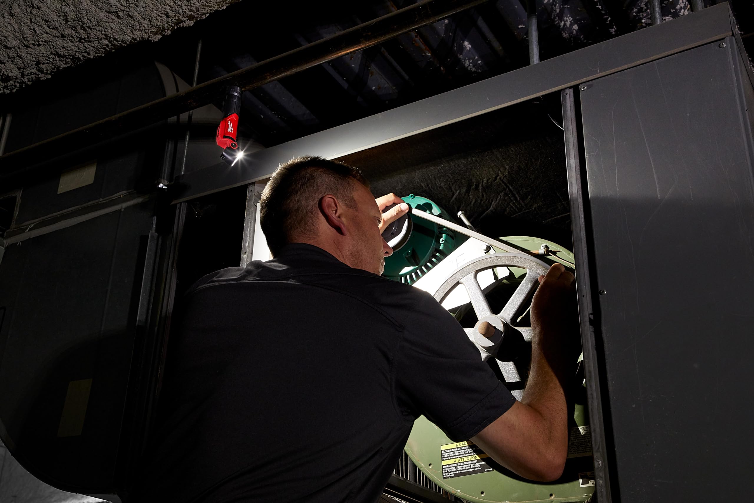 Cordless, on-the-go brightness from Milwaukee light for quick setups.