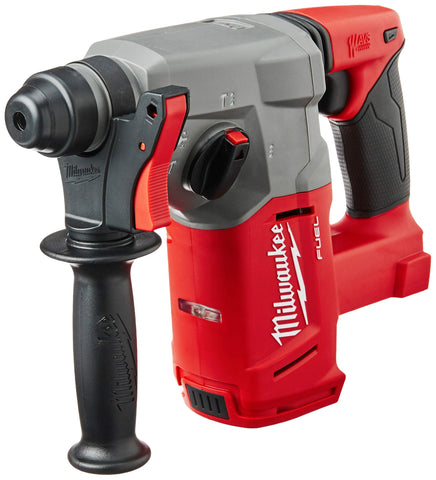 Milwaukee cordless rotary hammer SDS Plus bare tool for heavy-duty concrete drilling.