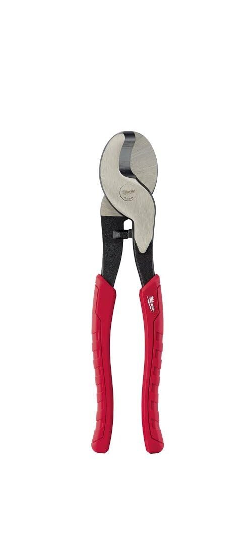 Milwaukee cutting pliers with bevelled jaw for precise aluminum cuts.