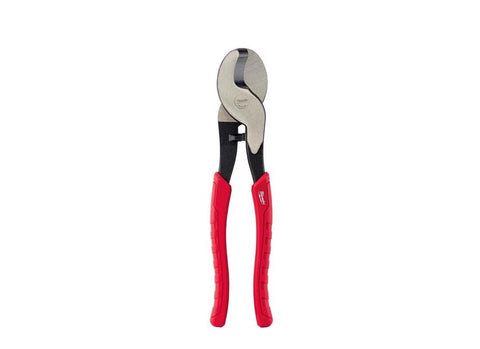 Milwaukee pliers showing optimized blade angle for clean cuts.