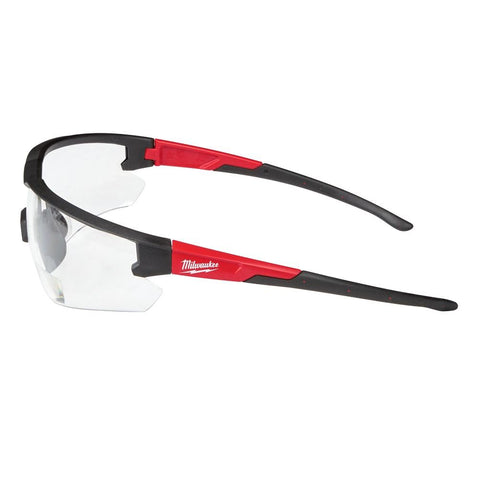 Milwaukee Electric bifocal lenses front view for near and far viewing on the job.
