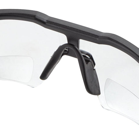 Milwaukee Electric glasses with a flexible nose bridge suitable for different face shapes.