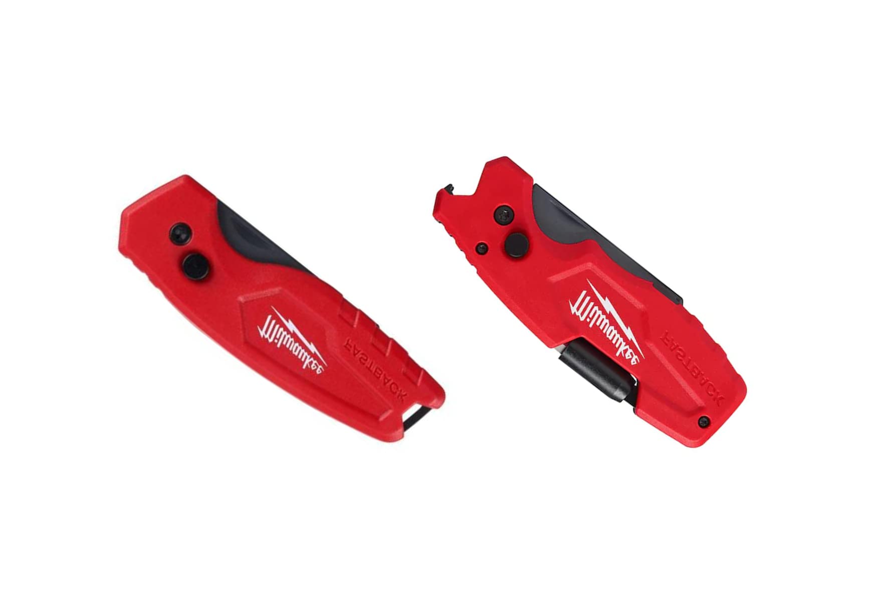 Milwaukee Fastback 6-in-1 folding knife offering versatile blades and ready storage.