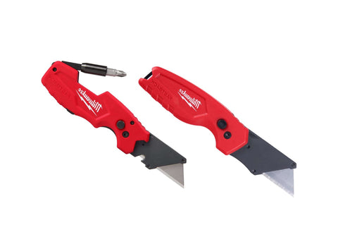 Milwaukee Fastback compact knife with tool-free blade change for quick jobs.