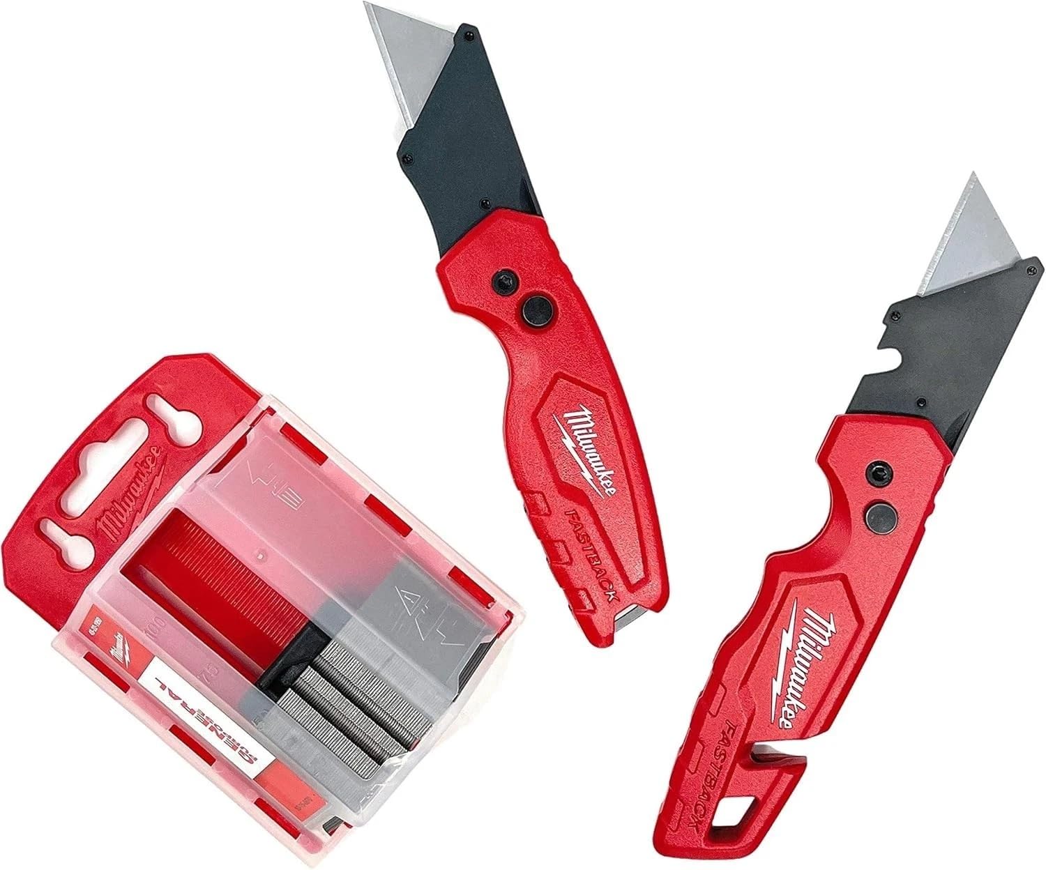 Milwaukee Fastback Flip knife with ergonomic handle for precise, comfortable cutting.
