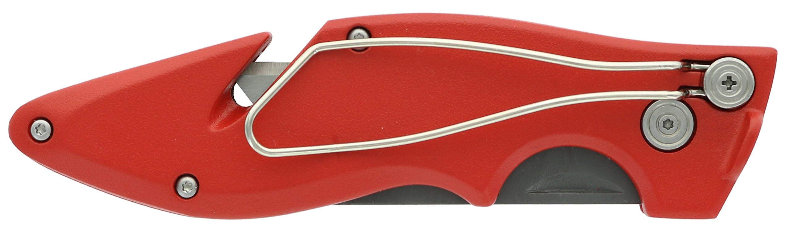 Milwaukee Fastback knife belt clip and lanyard hole for secure carry