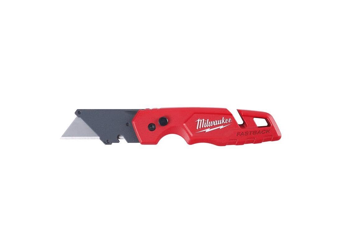 Milwaukee Fastback knife with one-handed opening for fast blade deployment on site