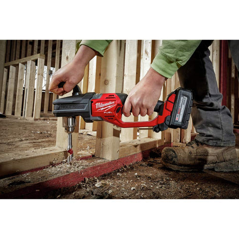 Milwaukee half-inch chuck enables quick bit changes for versatile drilling tasks.