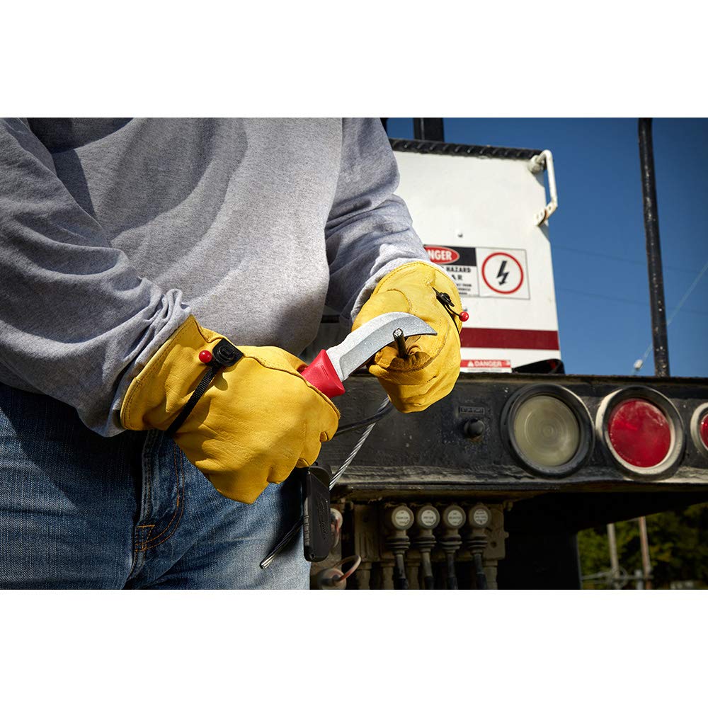Milwaukee Hawkbill knife packaging shows durable sheath and reliable design