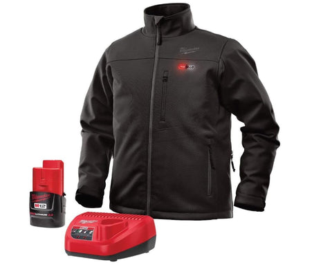 Milwaukee heated jacket front view – keeps you warm during chilly workdays