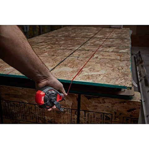 Braided line on Milwaukee chalk reel resists abrasion on site