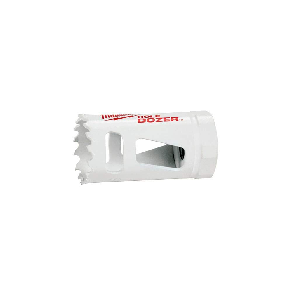 Milwaukee bi-metal construction with 8% cobalt boosts wear resistance.