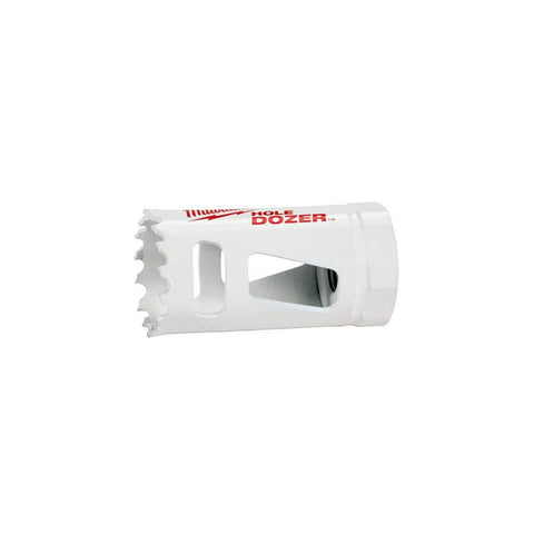 Milwaukee bi-metal construction with 8% cobalt boosts wear resistance.