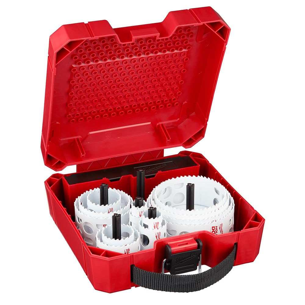 Milwaukee Hole Dozer 20-piece bi-metal hole saw kit front view offers durable cutting performance.