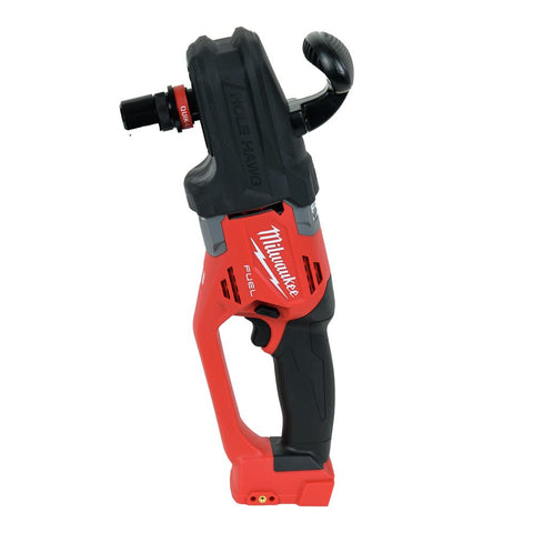 Milwaukee Hole Hawg reaching into a tight corner for hole drilling