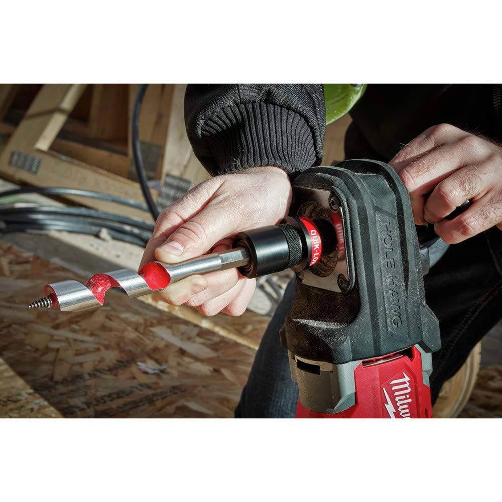 Milwaukee Hole Hawg tool-only setup ready for battery integration