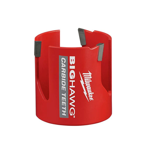 Set of Milwaukee hole saws arranged for quick selection.