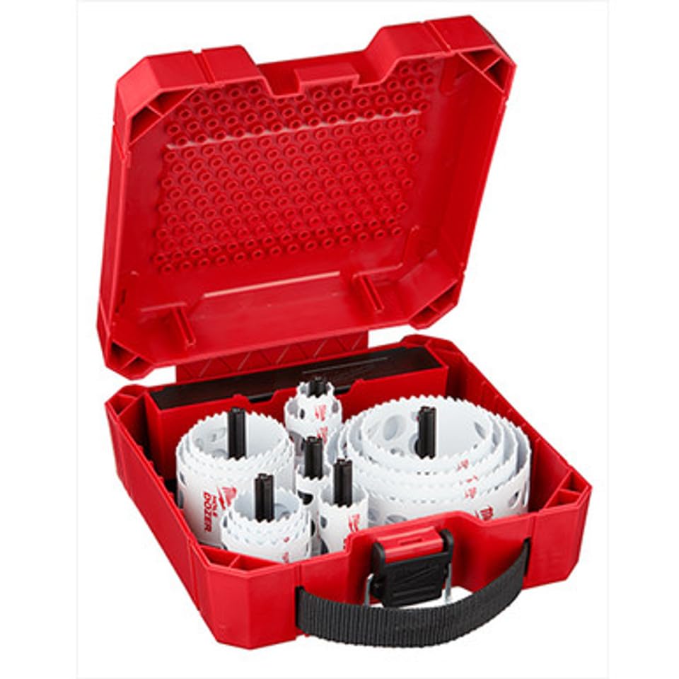 Milwaukee 49-22-4105 ice hardened hole saw kit for durable metal cutting.