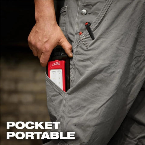 Milwaukee IP54-rated rugged light ready for dusty or damp job sites.