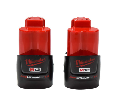 Milwaukee M12 2411 front view battery pack with extended runtime potential.