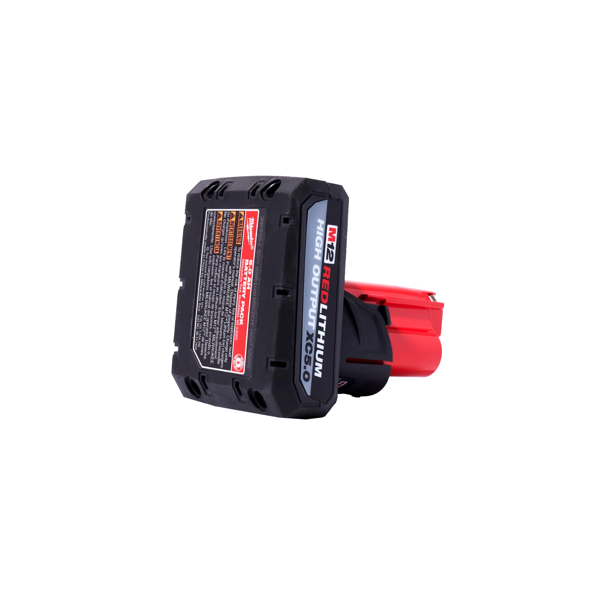 Milwaukee M12 battery installed in cordless drill showing steady power delivery