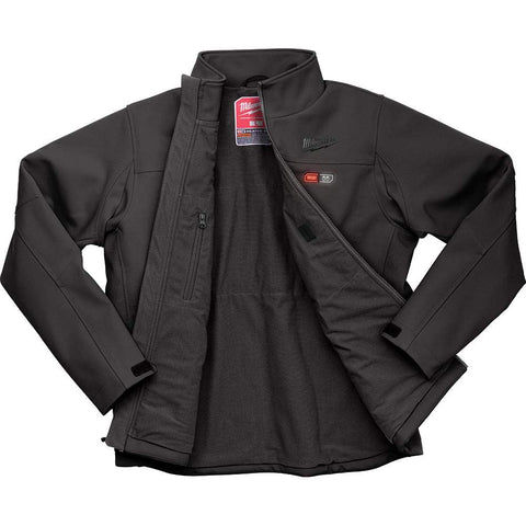 Milwaukee M12 battery included image emphasizes ready-to-use warmth, no extra purchase needed.