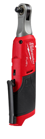 Milwaukee M12 brushless high-speed 3/8 in ratchet in action for quick automotive fastenings.