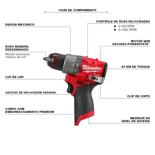 Milwaukee M12 FUEL 12V bare tool shown for cordless convenience on quick projects.